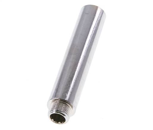 G 3/8'' F/M Chromium plated Brass Extension DIN 3523 - 100 mm