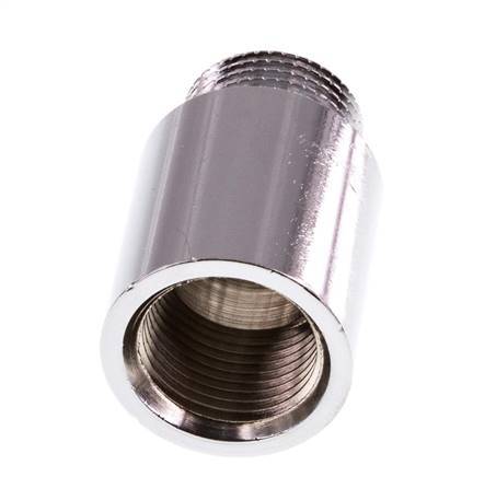 G 3/8'' F/M Chromium plated Brass Extension DIN 3523 - 25 mm