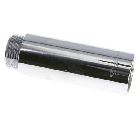 G 1'' F/M Chromium plated Brass Extension DIN 3523 - 100 mm