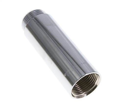 G 1'' F/M Chromium plated Brass Extension DIN 3523 - 100 mm