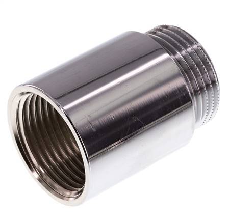 G 1'' F/M Chromium plated Brass Extension DIN 3523 - 40 mm