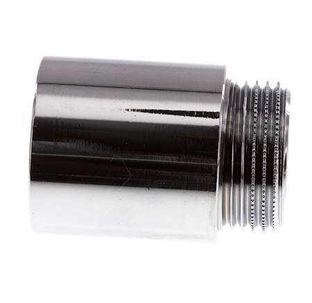 G 1'' F/M Chromium plated Brass Extension DIN 3523 - 40 mm