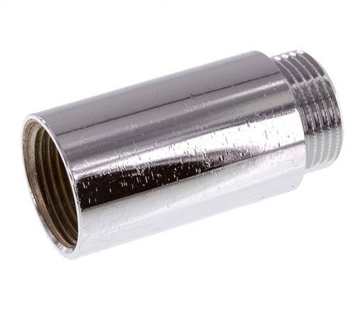 G 1'' F/M Chromium plated Brass Extension DIN 3523 - 65 mm