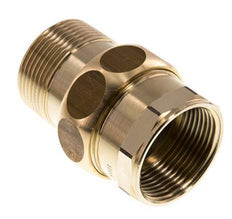 Rp 1 1/4'' x R 1 1/4'' F/M Brass Double Nipple 3-pieces with Flat sealing 16 Bar