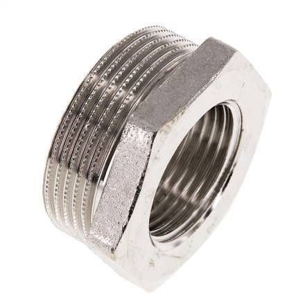 G 1'' x G 1 1/2'' F/M Nickel plated Brass Reducing Ring 16 Bar