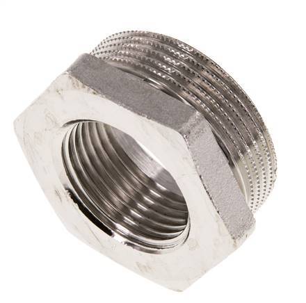 G 1'' x G 1 1/2'' F/M Nickel plated Brass Reducing Ring 16 Bar