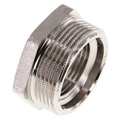 G 1'' x G 1 1/2'' F/M Nickel plated Brass Reducing Ring 16 Bar