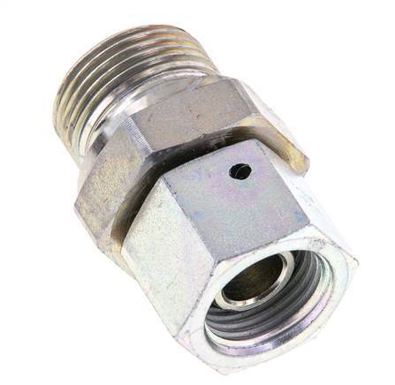 G 1/2'' x G 3/4'' F/M Zinc plated Steel Reducing Adapter 300 Bar - Hydraulic