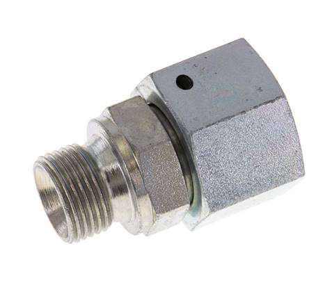 G 1/2'' x G 3/8'' F/M Zinc plated Steel Reducing Adapter 300 Bar - Hydraulic