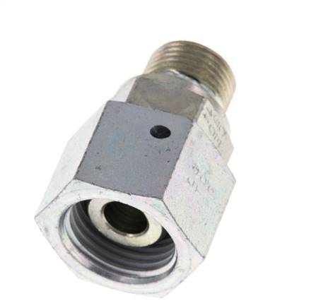 G 1/2'' x G 3/8'' F/M Zinc plated Steel Reducing Adapter 300 Bar - Hydraulic