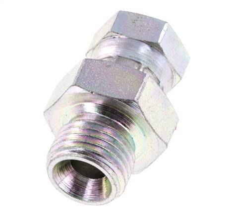 G 1/8'' x G 1/4'' F/M Zinc plated Steel Reducing Adapter 350 Bar - Hydraulic
