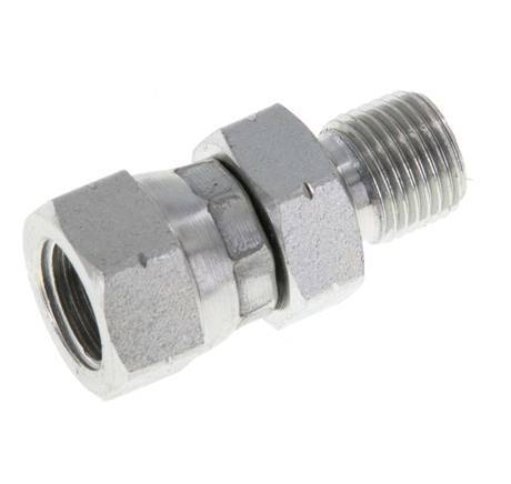 G 1/8'' F/M Zinc plated Steel Reducing Adapter 400 Bar - Hydraulic