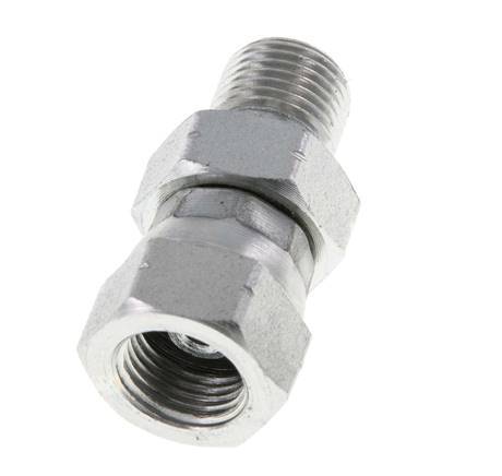 G 1/8'' F/M Zinc plated Steel Reducing Adapter 400 Bar - Hydraulic
