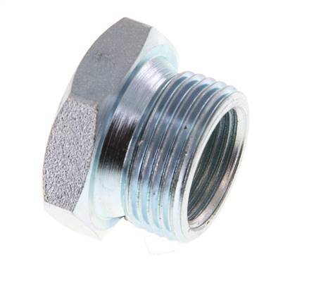 G 3/8'' x M22x1.5 F/M Zinc plated Steel Reducing Ring 250 Bar - Hydraulic