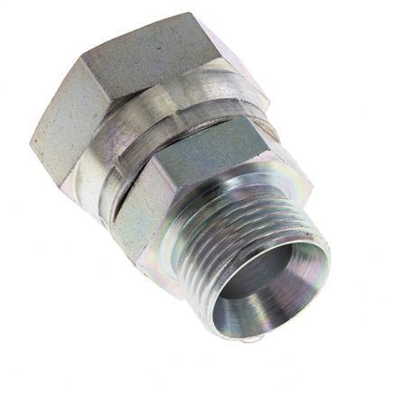 G 1'' x G 3/4'' F/M Zinc plated Steel Reducing Adapter 150 Bar - Hydraulic