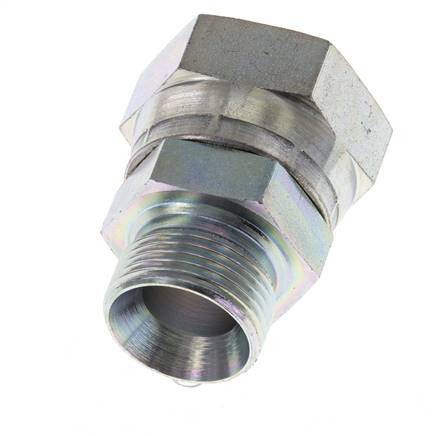 G 1'' x G 3/4'' F/M Zinc plated Steel Reducing Adapter 150 Bar - Hydraulic
