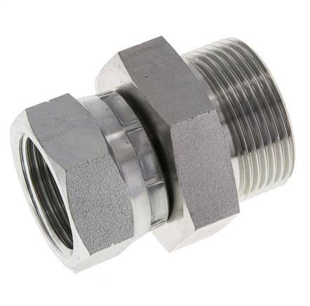 G 1'' x G 1 1/4'' F/M Zinc plated Steel Reducing Adapter 150 Bar - Hydraulic