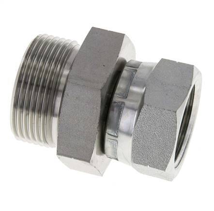 G 1'' x G 1 1/4'' F/M Zinc plated Steel Reducing Adapter 150 Bar - Hydraulic