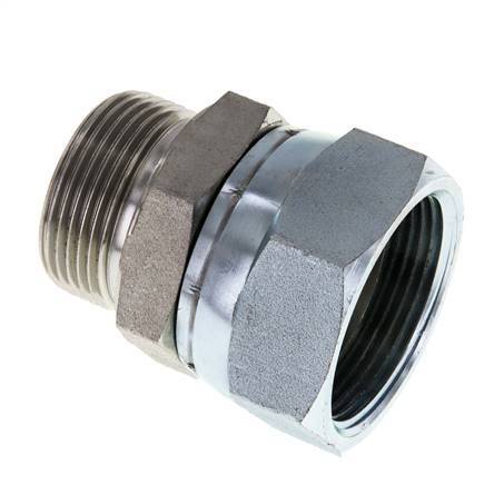 G 1 1/2'' x G 1 1/4'' F/M Zinc plated Steel Reducing Adapter 125 Bar - Hydraulic
