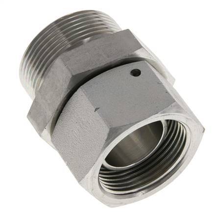 G 1 1/4'' x G 1 1/2'' F/M Zinc plated Steel Reducing Adapter 150 Bar - Hydraulic