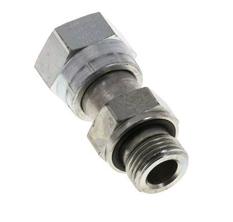UNS 1''-14 x G 1/2'' F/M Zinc plated Steel Reducing Adapter ORFS 400 Bar - Hydraulic