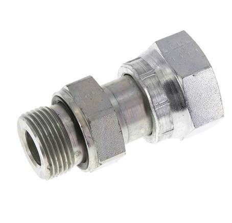 UN 1-3/16''-12 x G 3/4'' F/M Zinc plated Steel Reducing Adapter ORFS 400 Bar - Hydraulic
