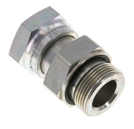 UN 1-11/16''-12 x G 1 1/4'' F/M Zinc plated Steel Reducing Adapter ORFS 250 Bar - Hydraulic