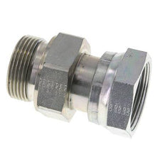 UN 1-11/16''-12 x G 1 1/4'' F/M Zinc plated Steel Reducing Adapter ORFS 250 Bar - Hydraulic