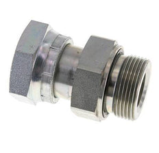 UN 1-11/16''-12 x G 1 1/4'' F/M Zinc plated Steel Reducing Adapter ORFS 250 Bar - Hydraulic