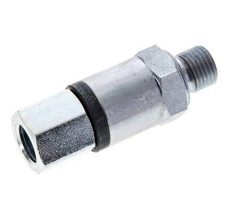 G 1/4'' F/M Zinc plated Steel Swivel Joint 500 Bar - Hydraulic - High-pressure