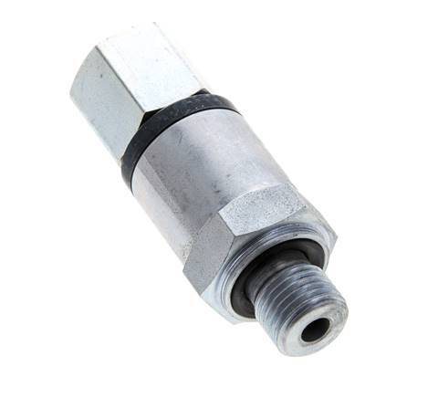 G 1/4'' F/M Zinc plated Steel Swivel Joint 500 Bar - Hydraulic - High-pressure
