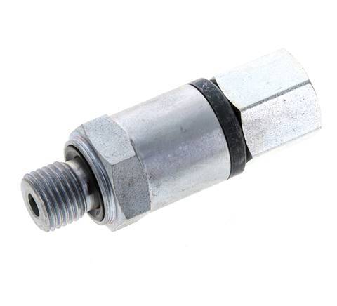 G 1/4'' F/M Zinc plated Steel Swivel Joint 500 Bar - Hydraulic - High-pressure