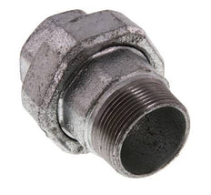 Rp 1 1/2'' x R 1 1/2'' F/M Zinc plated Cast iron Double Nipple 3-pieces with Conically sealing 25 Bar