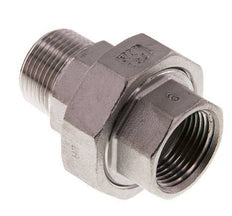 3/4'' NPT x 3/4'' NPT F/M Stainless steel Double Nipple 3-pieces with Conically sealing 16 Bar