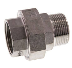 Rp 1 1/4'' x R 1 1/4'' F/M Stainless steel Double Nipple 3-pieces with Conically sealing 16 Bar
