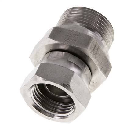 G 1/2'' x G 3/4'' F/M Stainless steel Reducing Adapter 300 Bar - Hydraulic