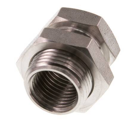 G 1/4'' x G 3/8'' F/M Stainless steel Bulkhead Fitting 40 Bar