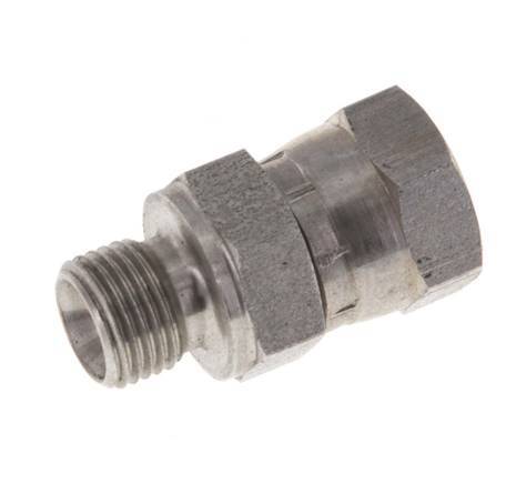 G 1/8'' F/M Stainless steel Reducing Adapter 400 Bar - Hydraulic