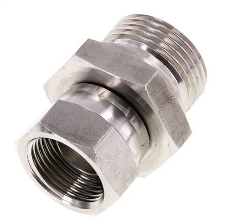 G 3/4'' x G 1'' F/M Stainless steel Reducing Adapter 175 Bar - Hydraulic