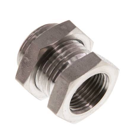 G 3/8'' x G 1/2'' F/M Stainless steel Bulkhead Fitting 40 Bar