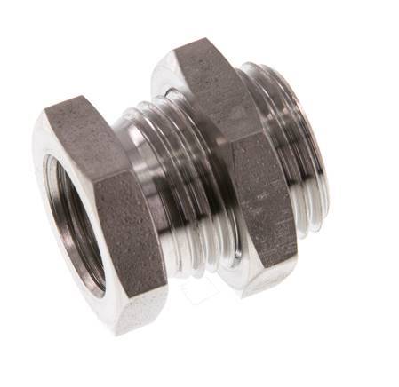 G 3/8'' x G 1/2'' F/M Stainless steel Bulkhead Fitting 40 Bar