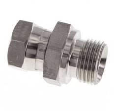 G 3/8'' x G 1/2'' F/M Stainless steel Reducing Adapter 350 Bar - Hydraulic