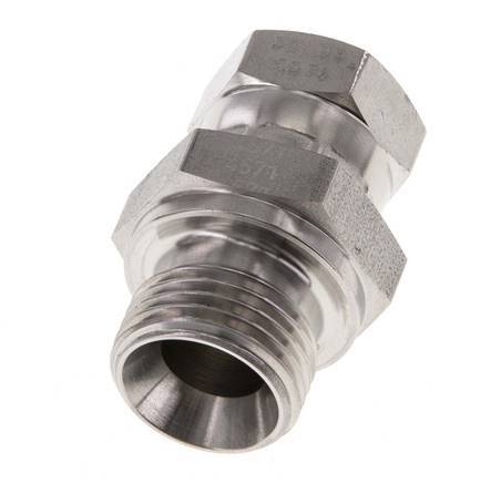 G 3/8'' x G 1/2'' F/M Stainless steel Reducing Adapter 350 Bar - Hydraulic
