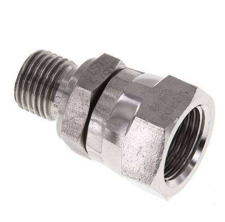 G 3/8'' x G 1/4'' F/M Stainless steel Reducing Adapter 350 Bar - Hydraulic