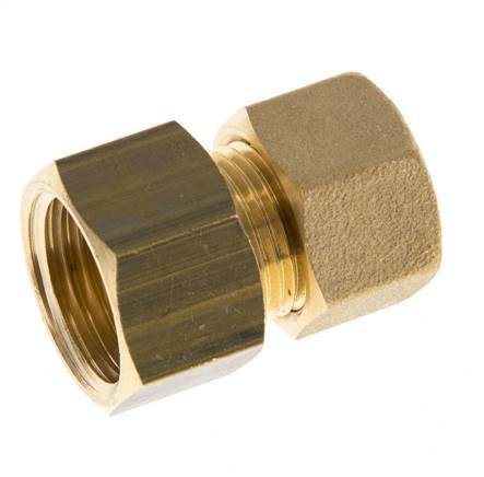 G 1/2'' x 12mm Brass Straight Compression Fitting 75 Bar DIN EN 1254-2