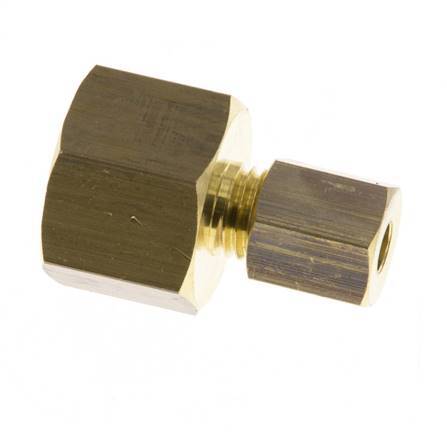 G 1/4'' x 4mm Brass Straight Compression Fitting 150 Bar DIN EN 1254-2