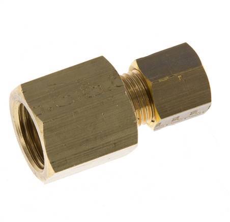 G 1/4'' x 5mm Brass Straight Compression Fitting 150 Bar DIN EN 1254-2