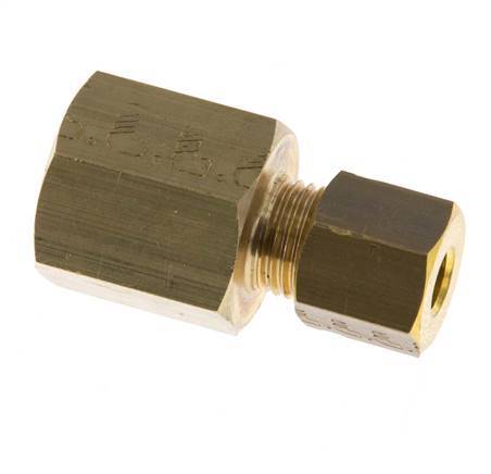 G 1/4'' x 5mm Brass Straight Compression Fitting 150 Bar DIN EN 1254-2