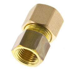 G 1/4'' x 10mm Brass Straight Compression Fitting 95 Bar DIN EN 1254-2