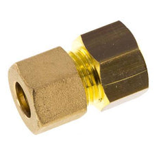 G 3/8'' x 10mm Brass Straight Compression Fitting 95 Bar DIN EN 1254-2